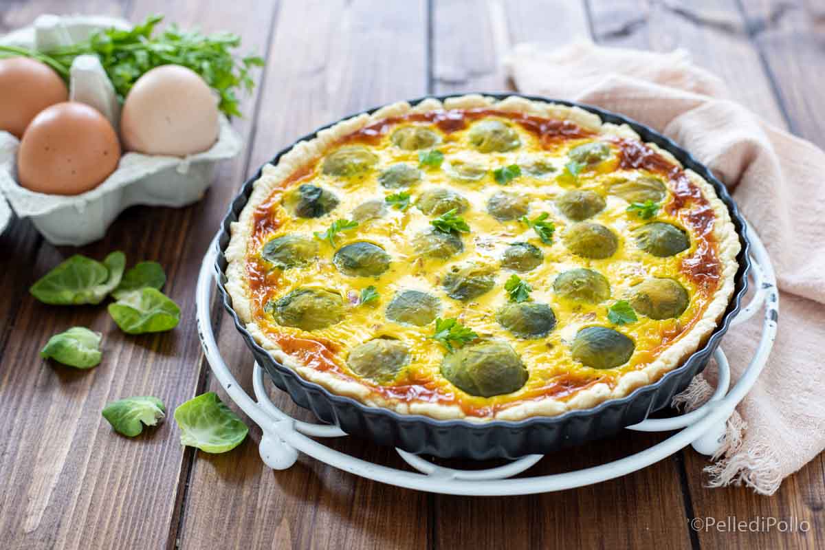 Quiche con cavoletti di bruxelles