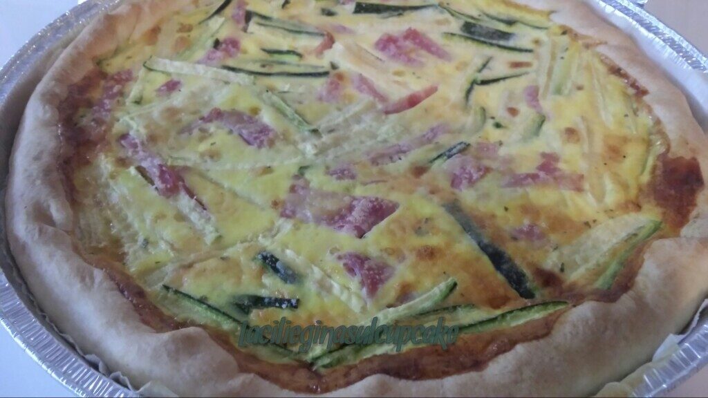Quiche con cotto e zucchine