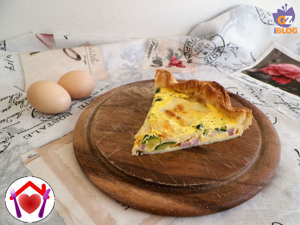 Quiche con pancetta e scamorza
