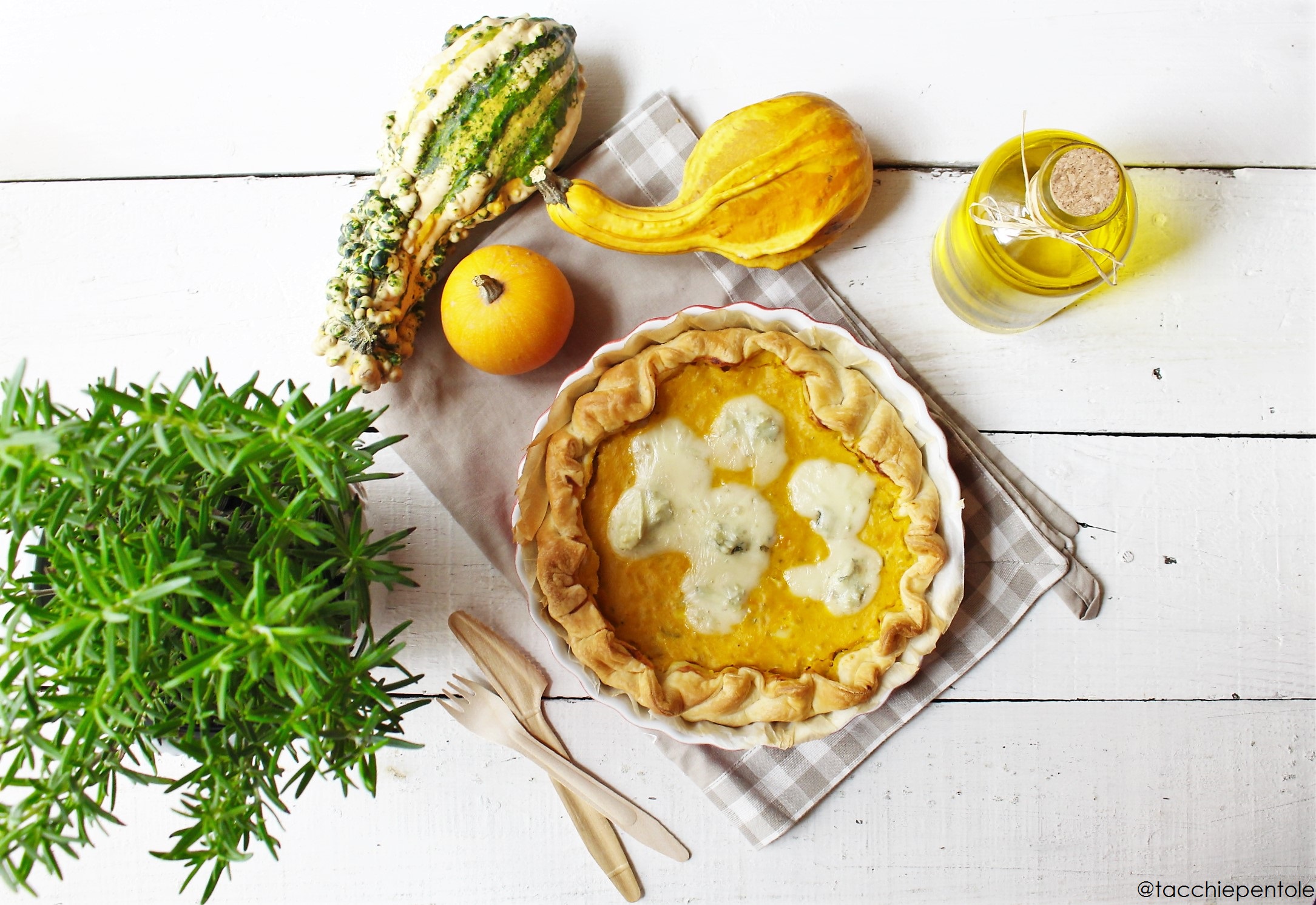 QUICHE CON ZUCCA E GORGONZOLA