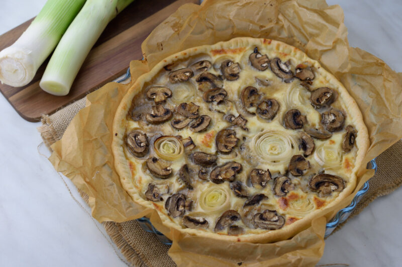 Quiche di porri e champignon – ricetta torta salata