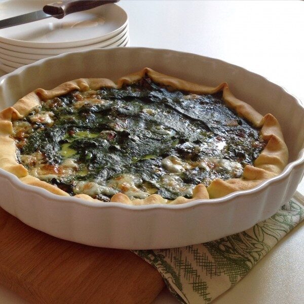 Quiche spinaci speck e taleggio