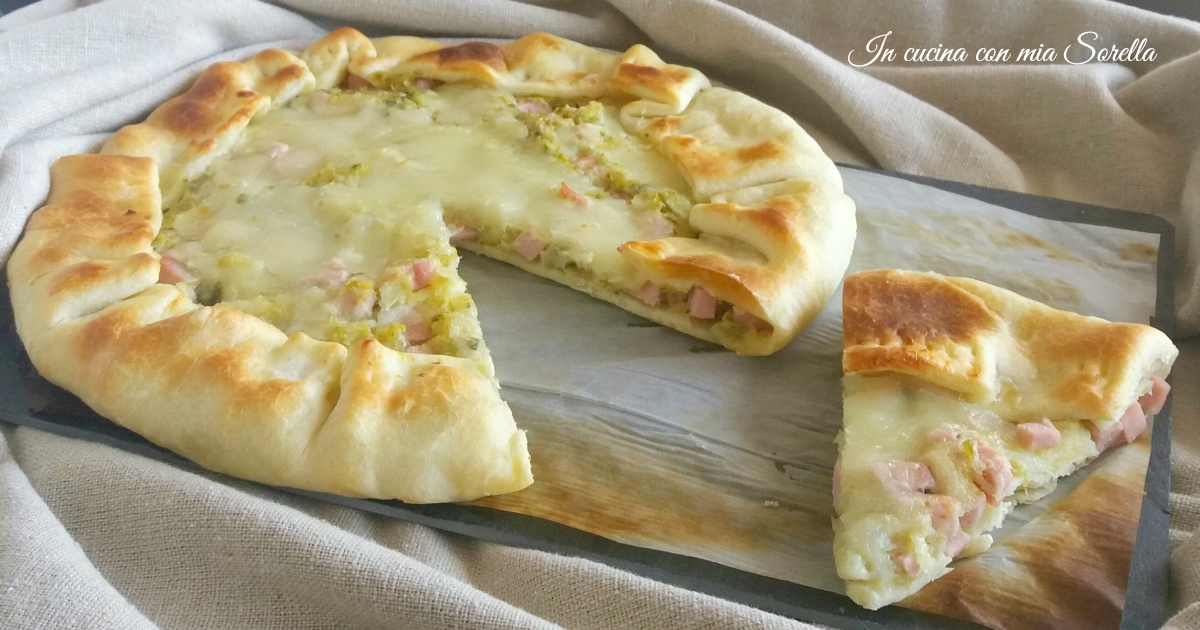 Quiche verza e patate con prosciutto cotto