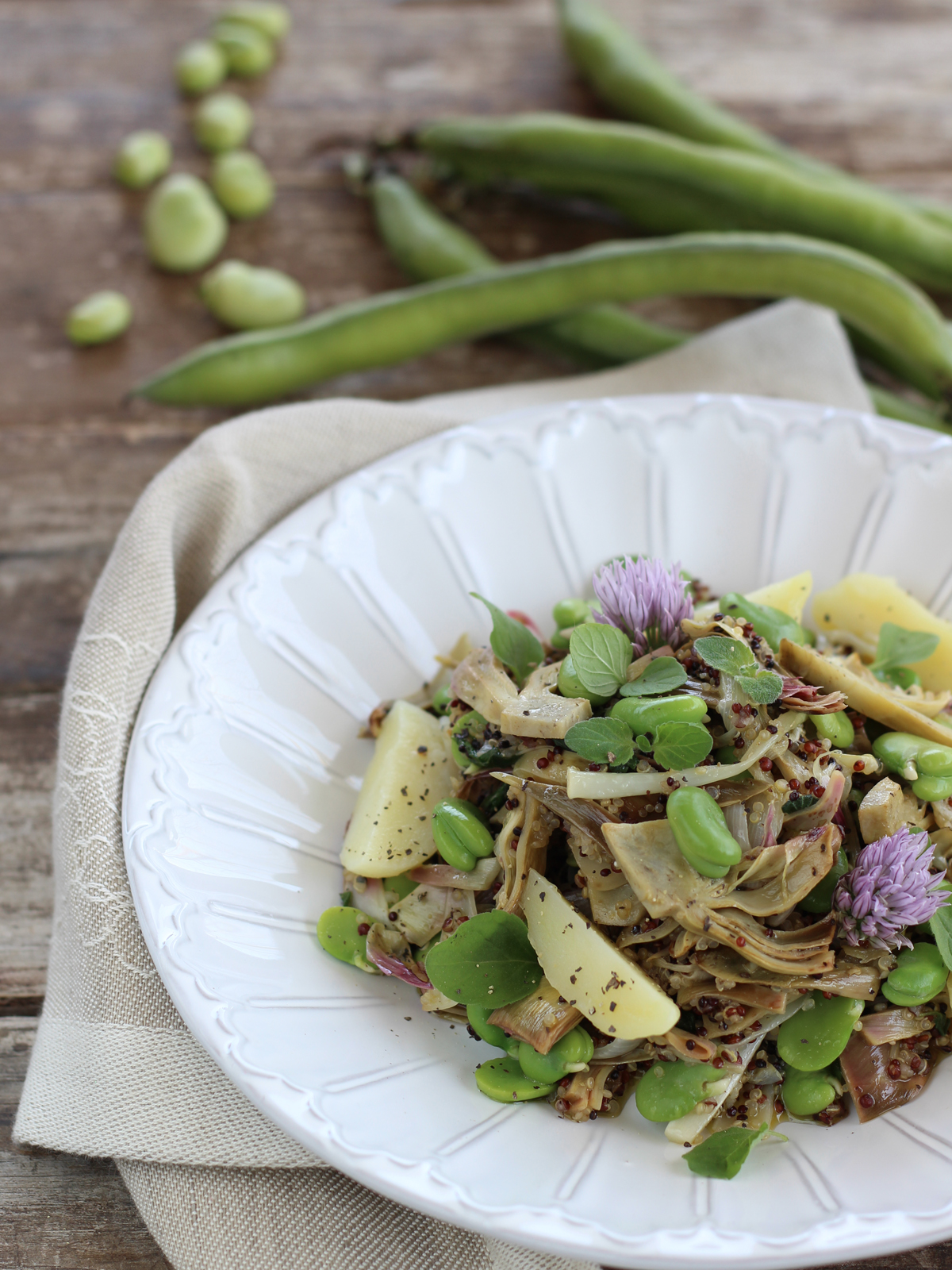 Quinoa alla vignarola