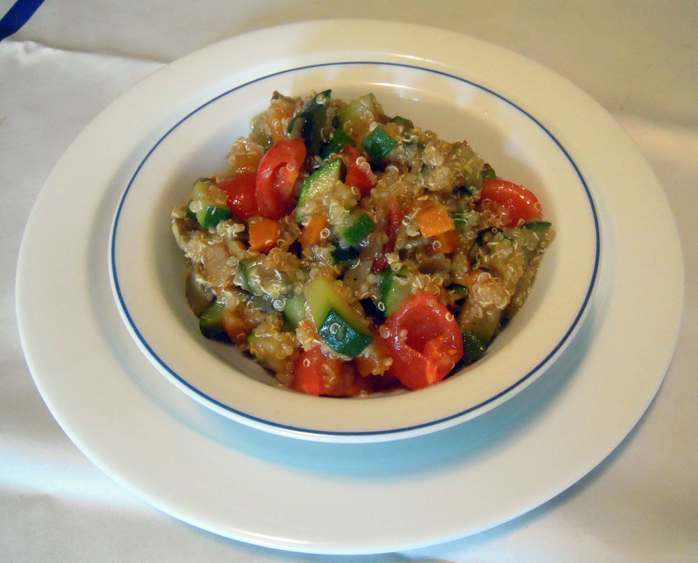 Quinoa con le verdure saltate
