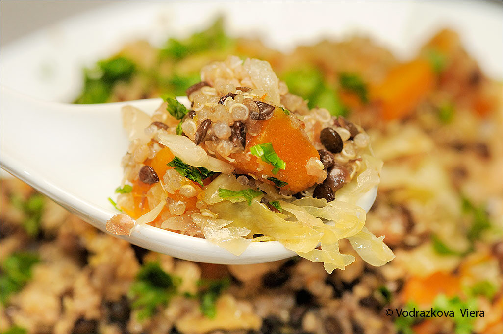 Quinoa e beluga in agrodolce senza glutine