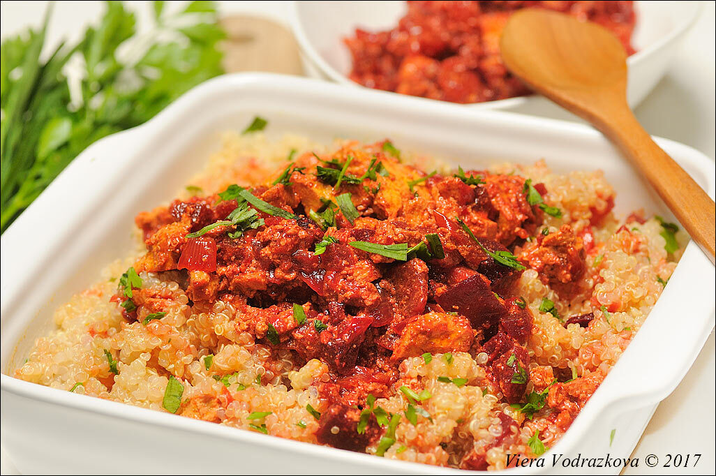 Quinoa hot con il tofu