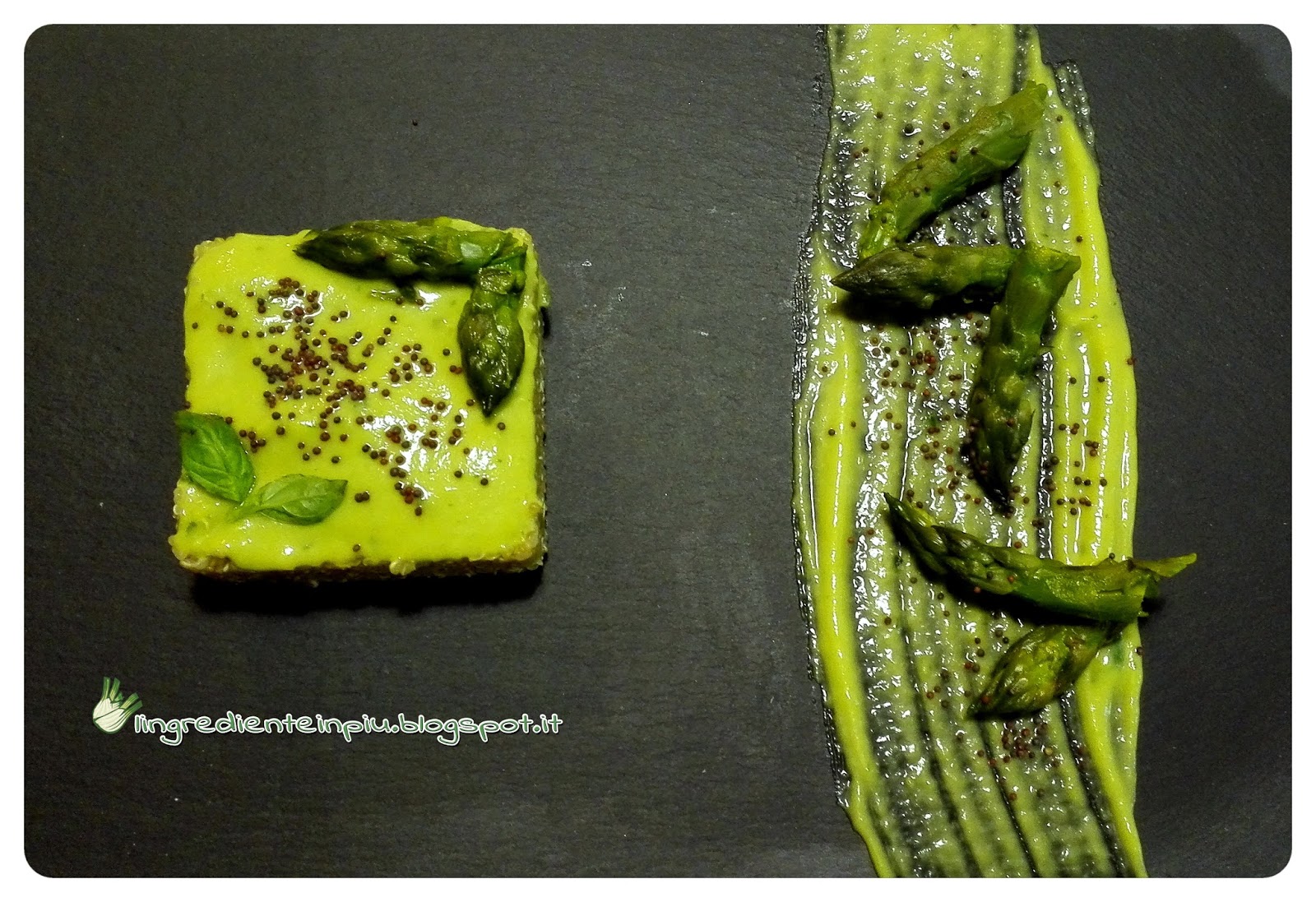 Quinoa in crema di asparagi al basilico