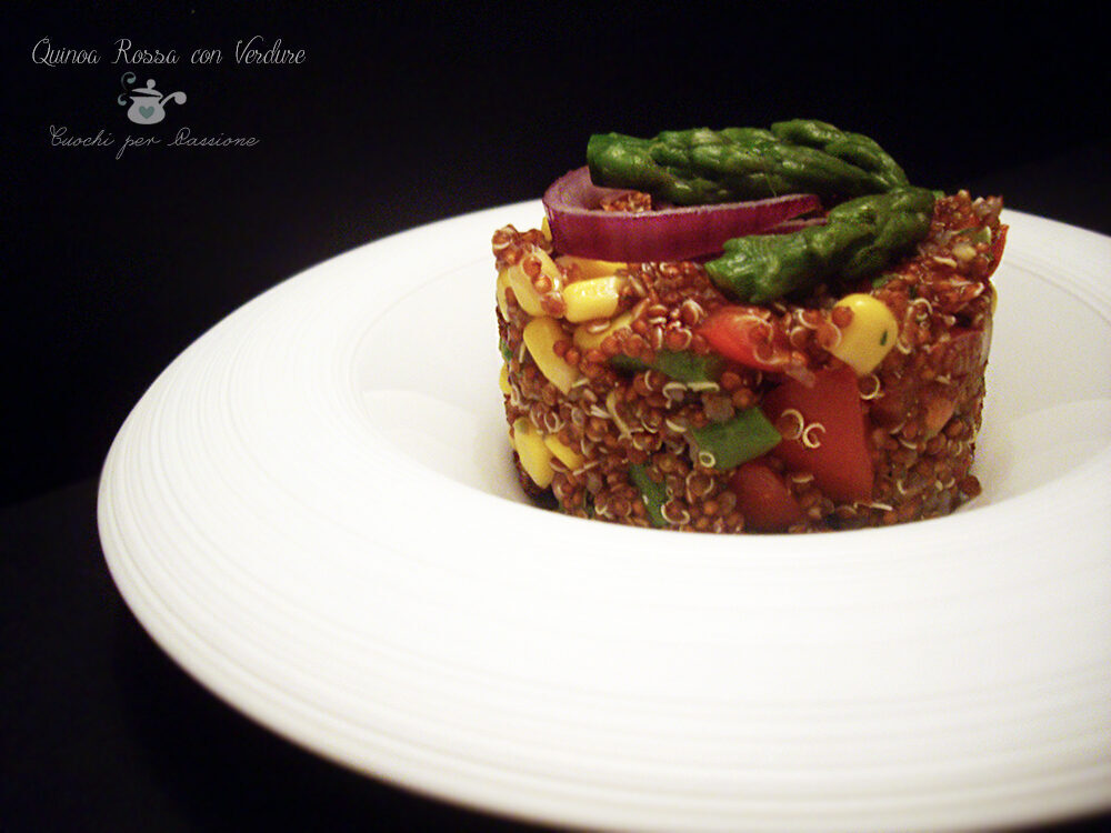 Quinoa rossa con verdure