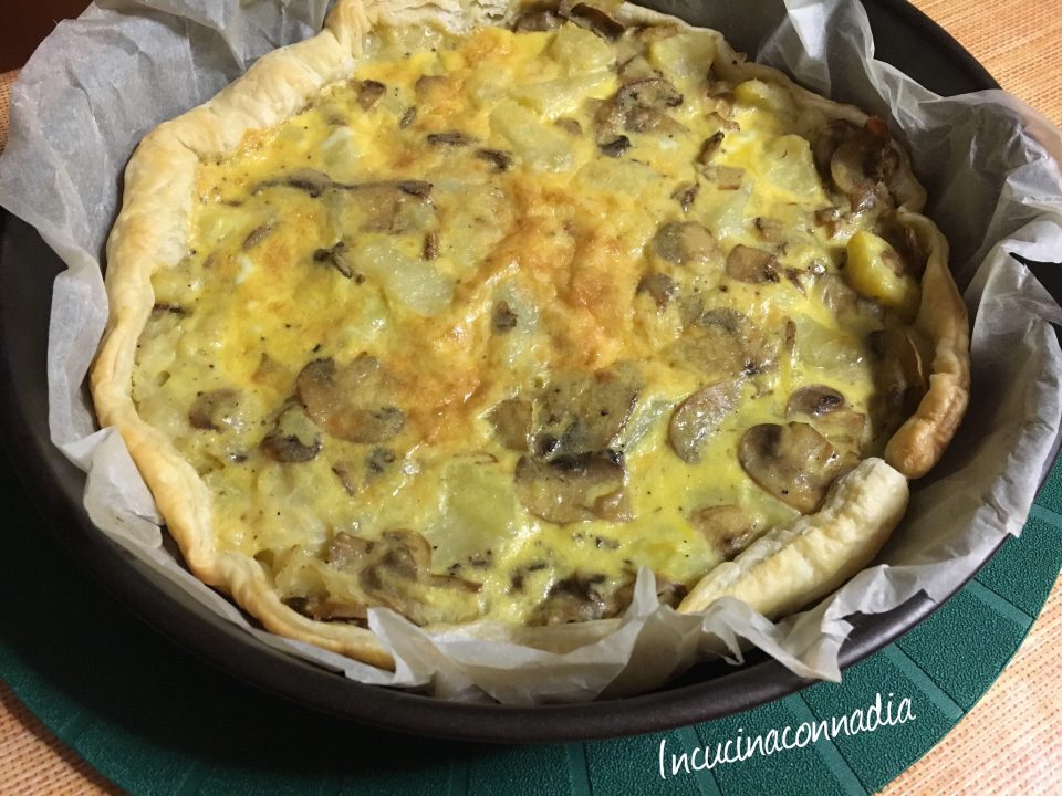 Quique con patate e funghi