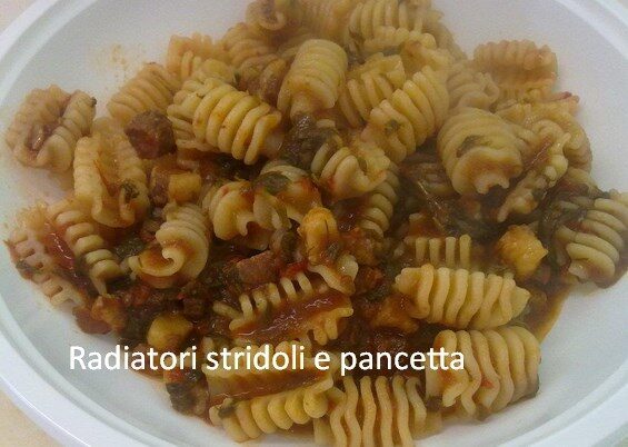 Radiatori stridoli e pancetta