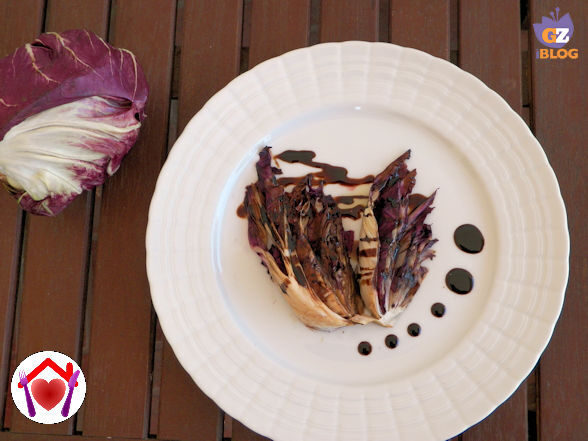 Radicchio grigliato con riduzione di aceto balsamico