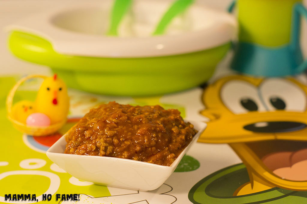 Ragù di carne light per bambini
