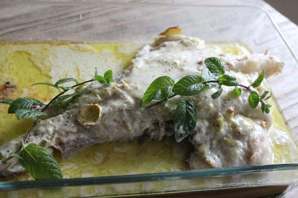 Rana pescatrice alla crema di zenzero