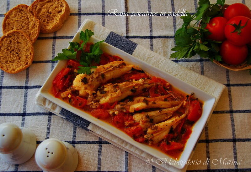 Rana pescatrice (coda di rospo) in padella
