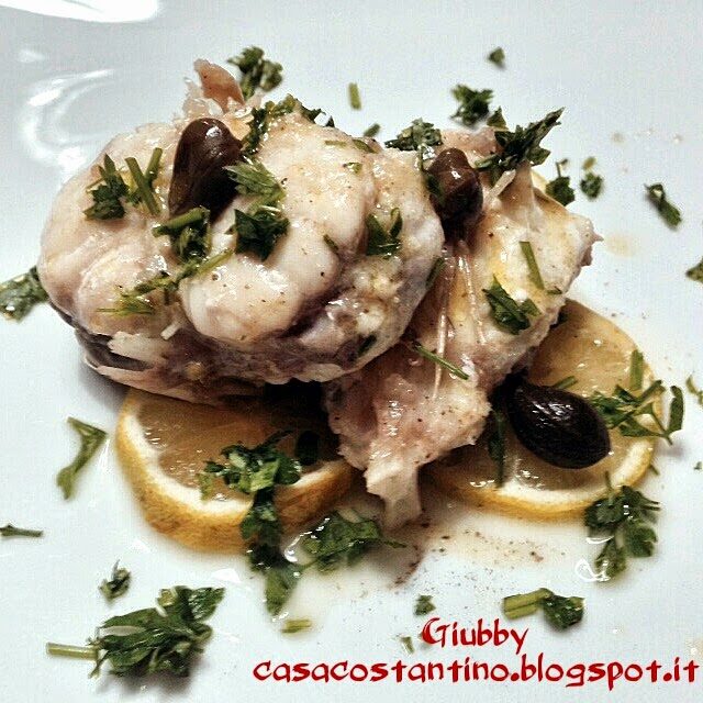 Rana pescatrice con salsa al limone