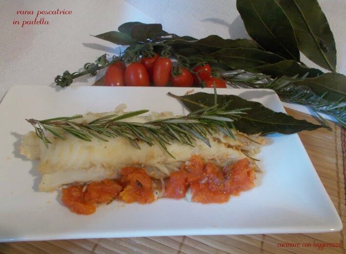 Rana pescatrice in padella
