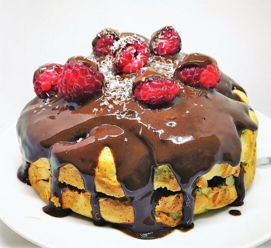 Raspberries&pistacchio cake