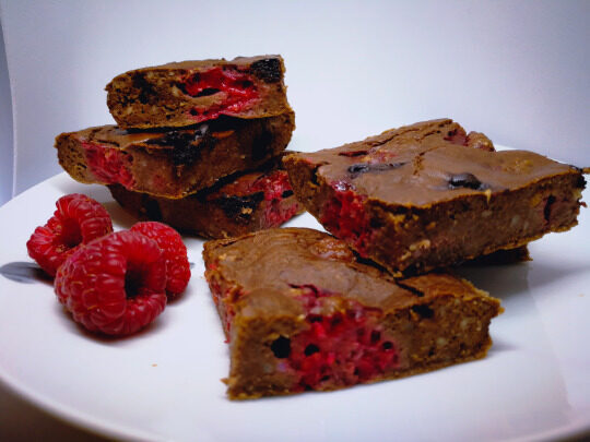 Raspberry&chocolate brownies