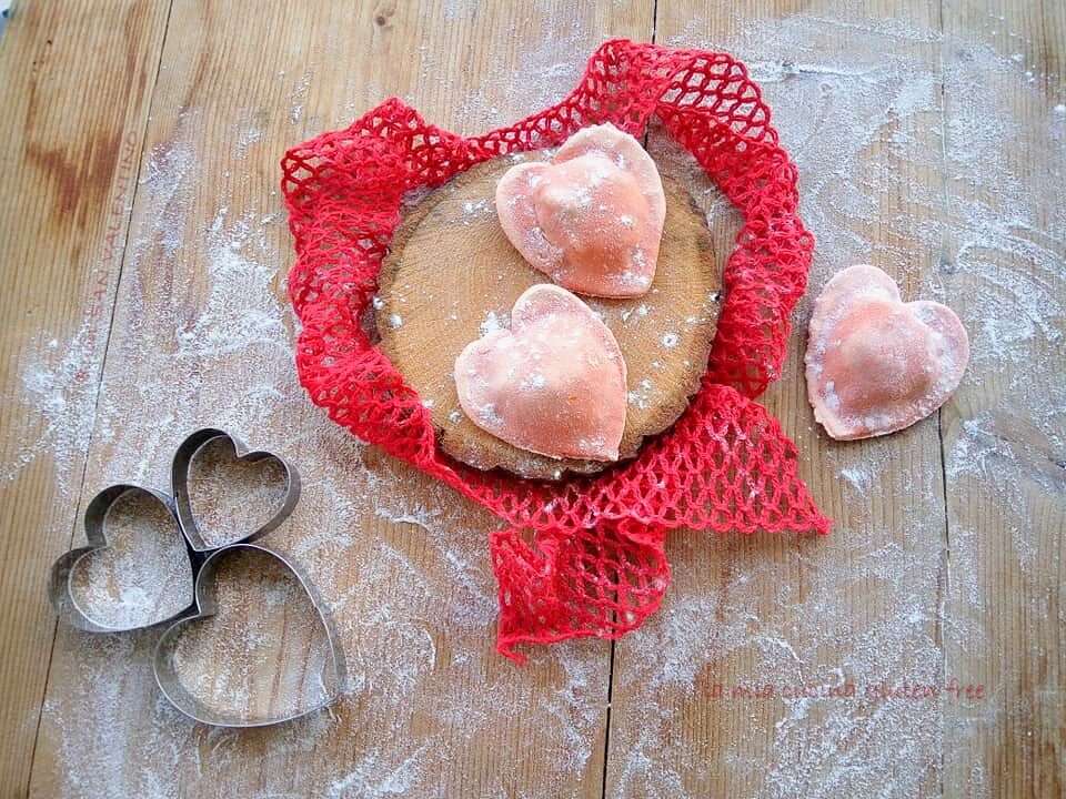 Ravioli a cuore senza glutine