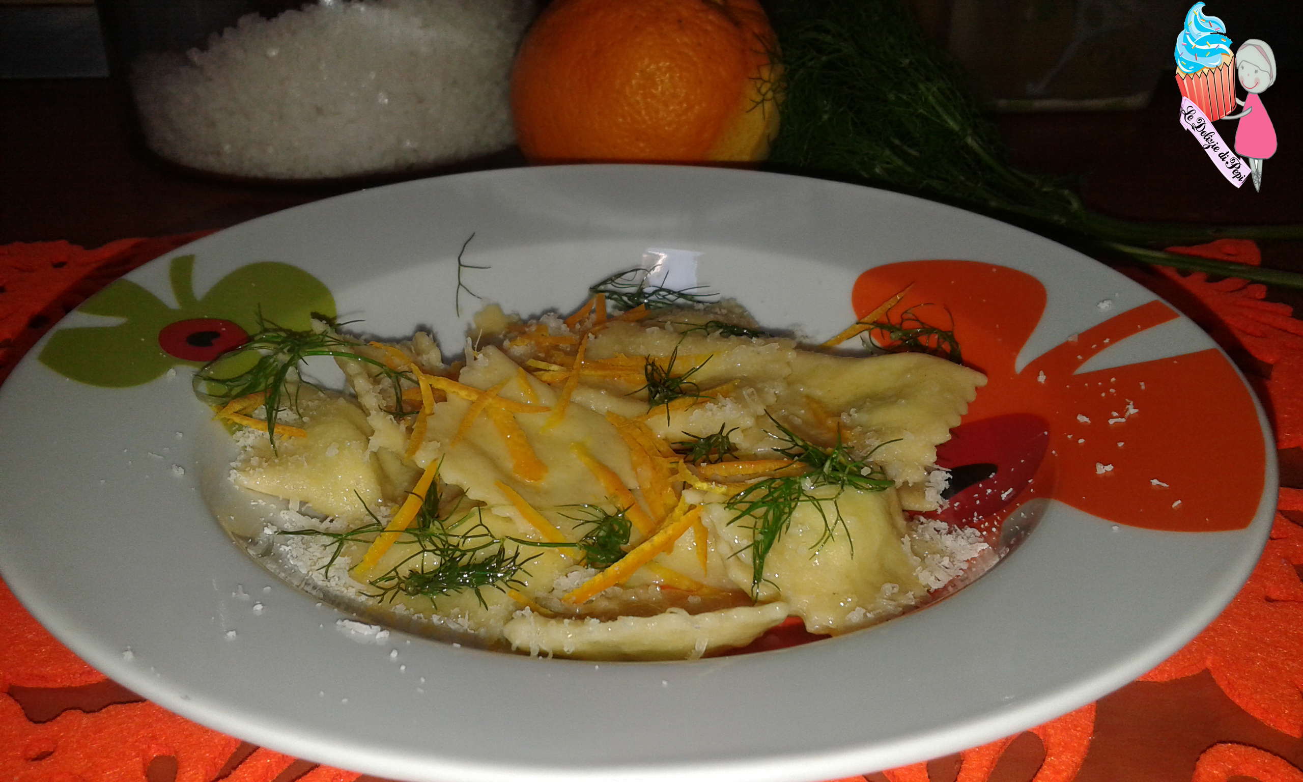 Ravioli al finocchietto selvatico e arancia