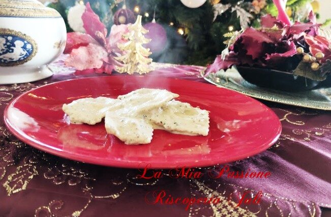 Ravioli con cernia gherigli di noce