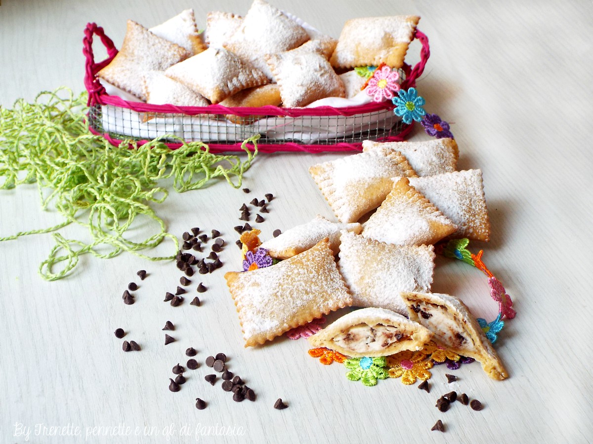 Ravioli con ricotta e gocce di cioccolato