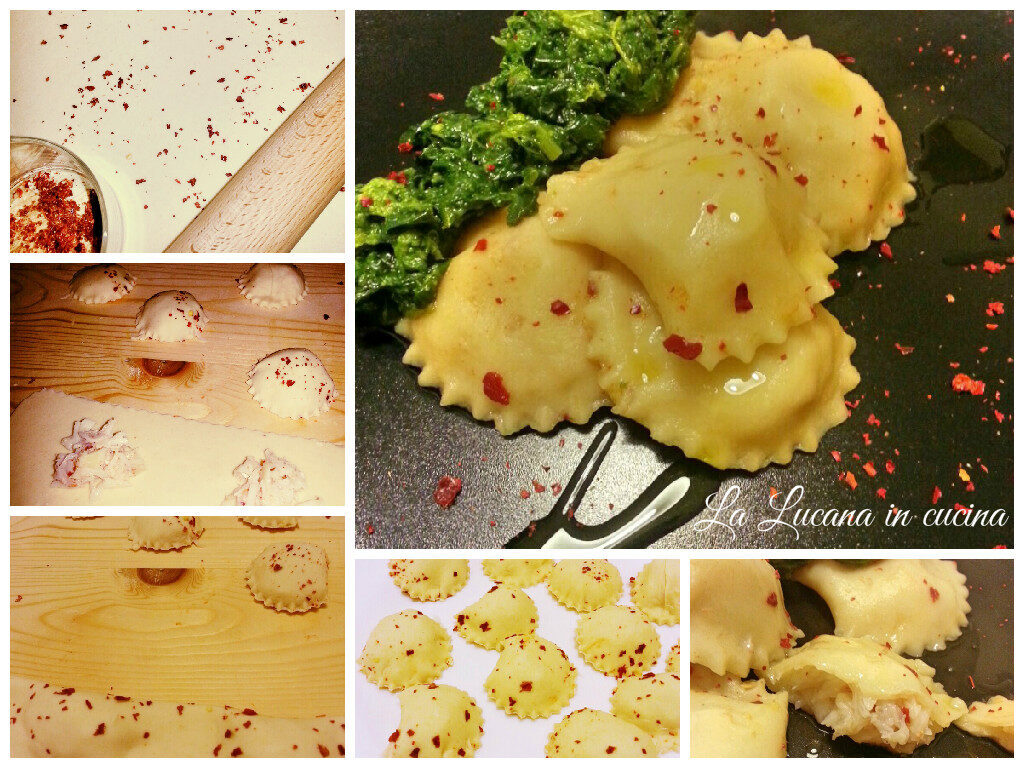 Ravioli di baccalà e bottarga di muggine alle rape