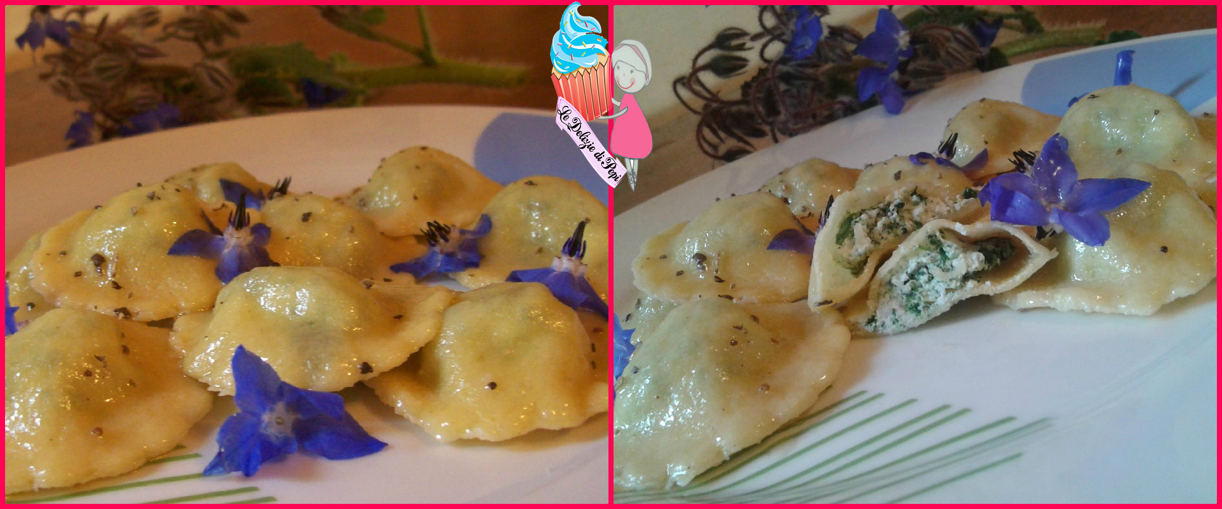 Ravioli di ricotta e borragine