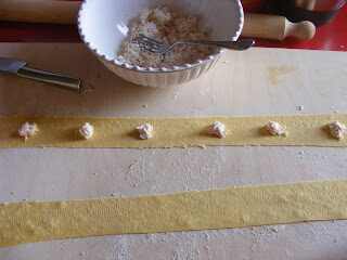 Ravioli fatti a mano ricotta e cotto