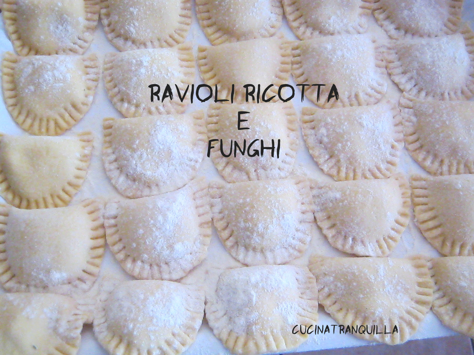 Ravioli ricotta e funghi