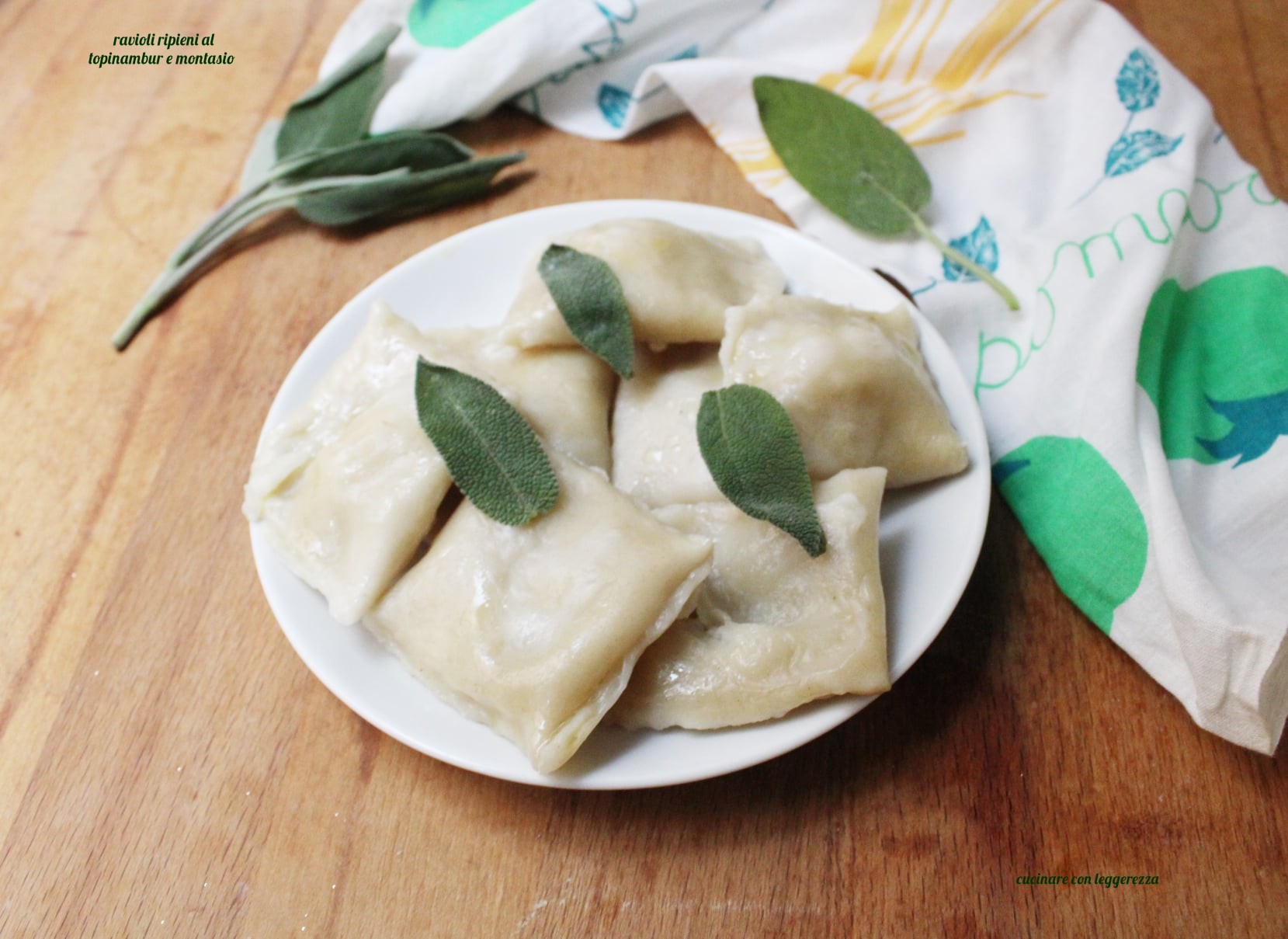 Ravioli ripieni al topinambur e montasio