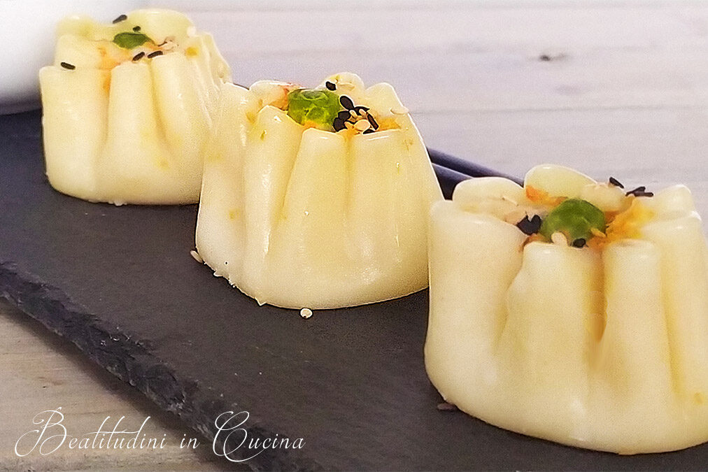 Ravioli shao mai con gamberi e maiale