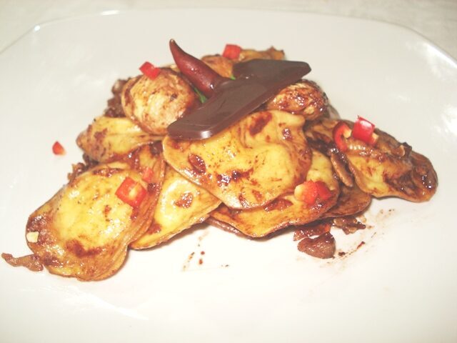 Ravioli tondi di castagne al cioccolato (per 4)