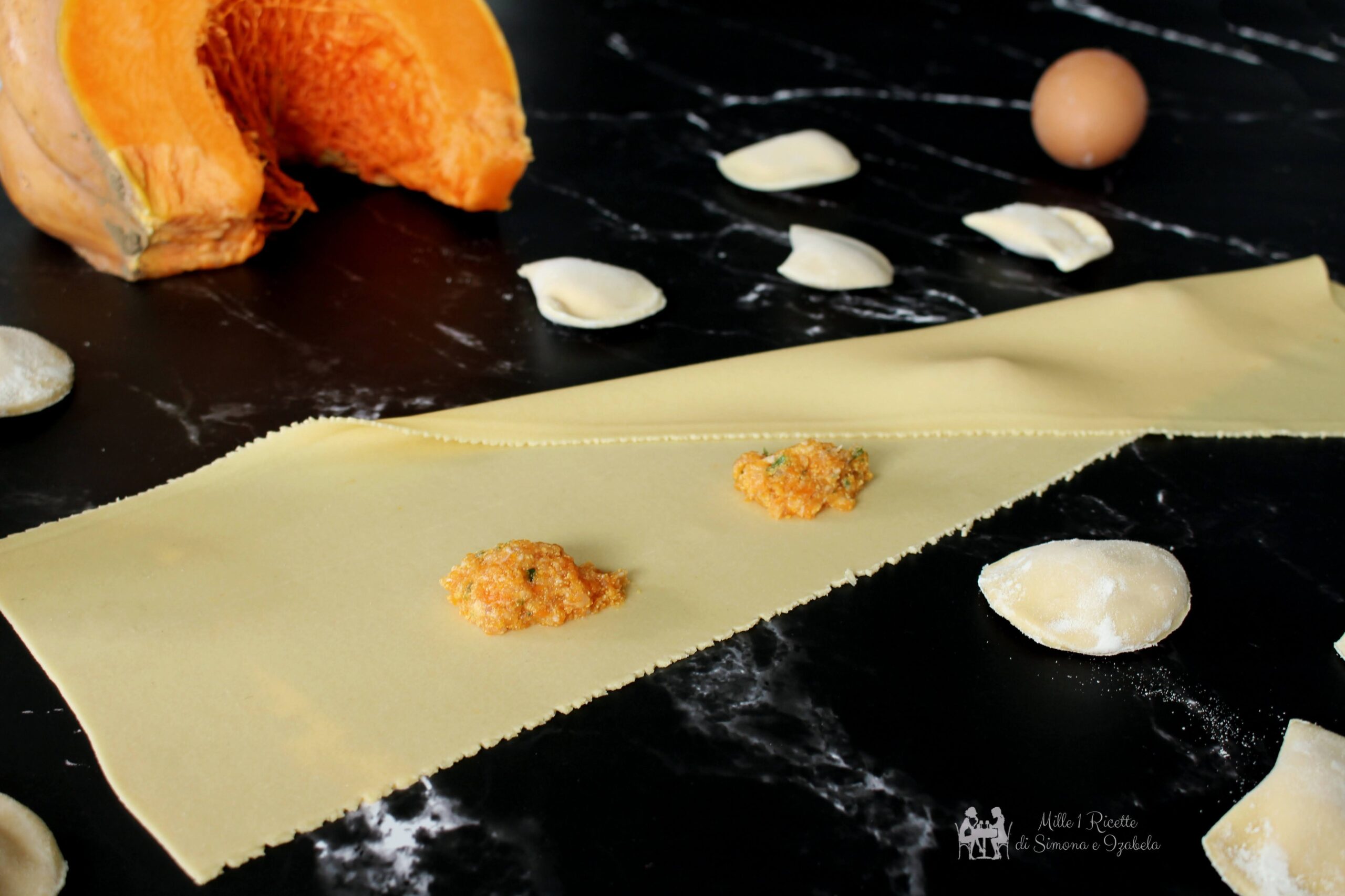 Ravioli zucca e pancetta
