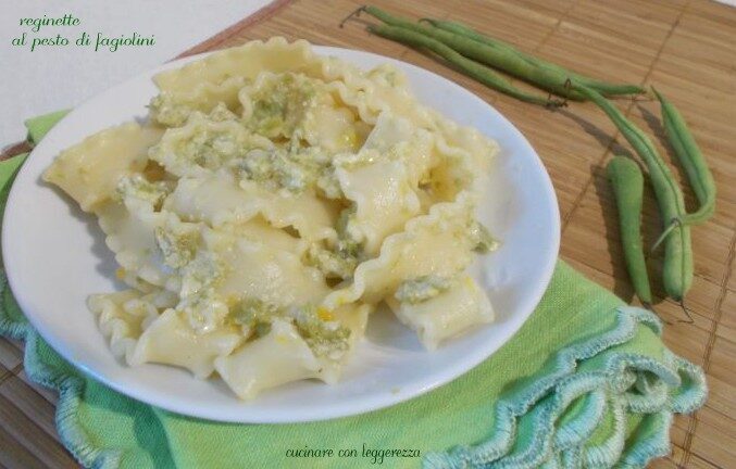 Reginette al pesto di fagiolini
