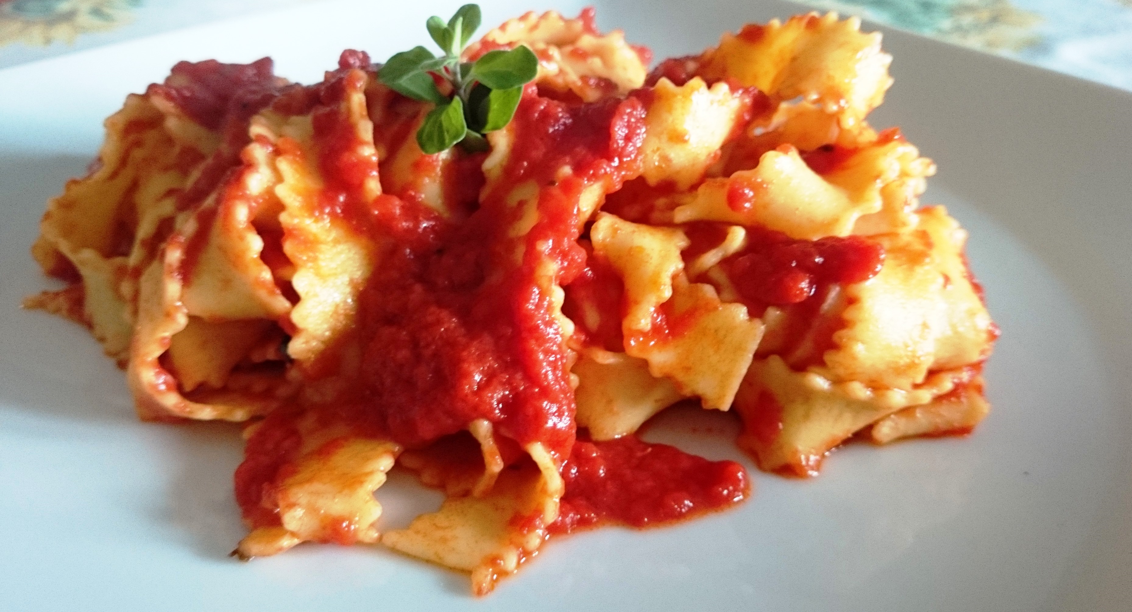 Reginette home made al pomodoro