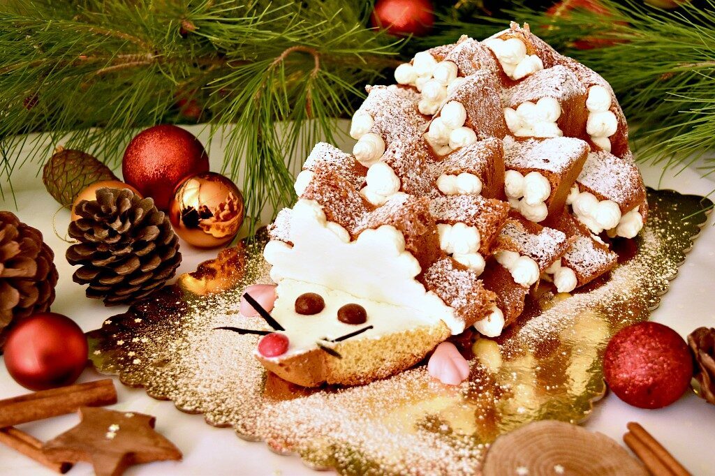 Riccio di pandoro farcito, una simpatica golosità