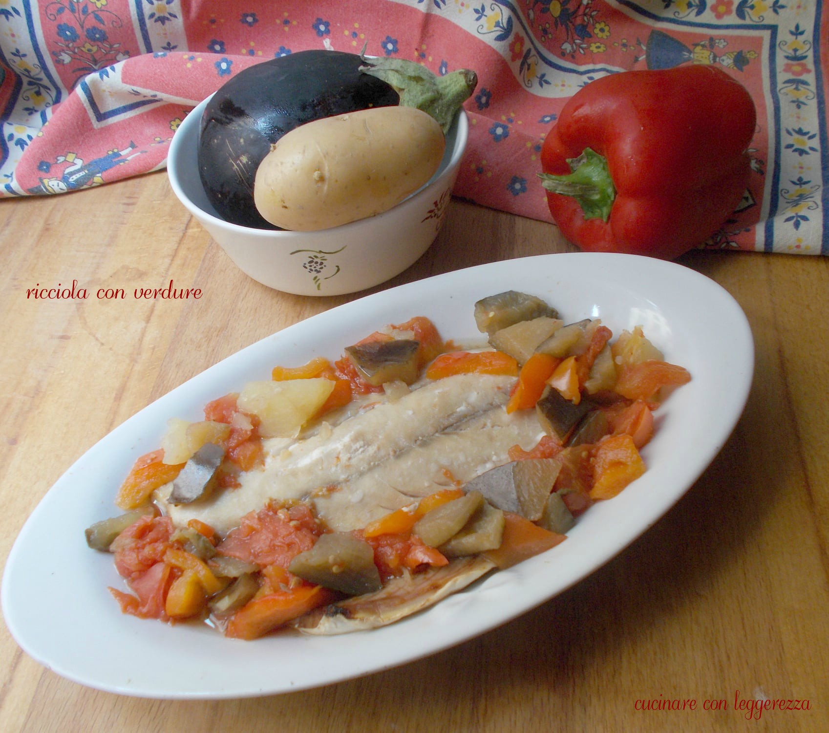 Ricciola con verdure
