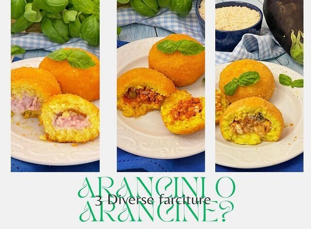 Ricetta arancini o arancine 3 ripieni diversi