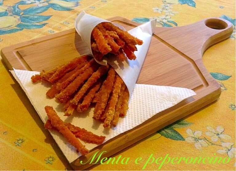 Ricetta bastoncini di carote con impanatura croccante