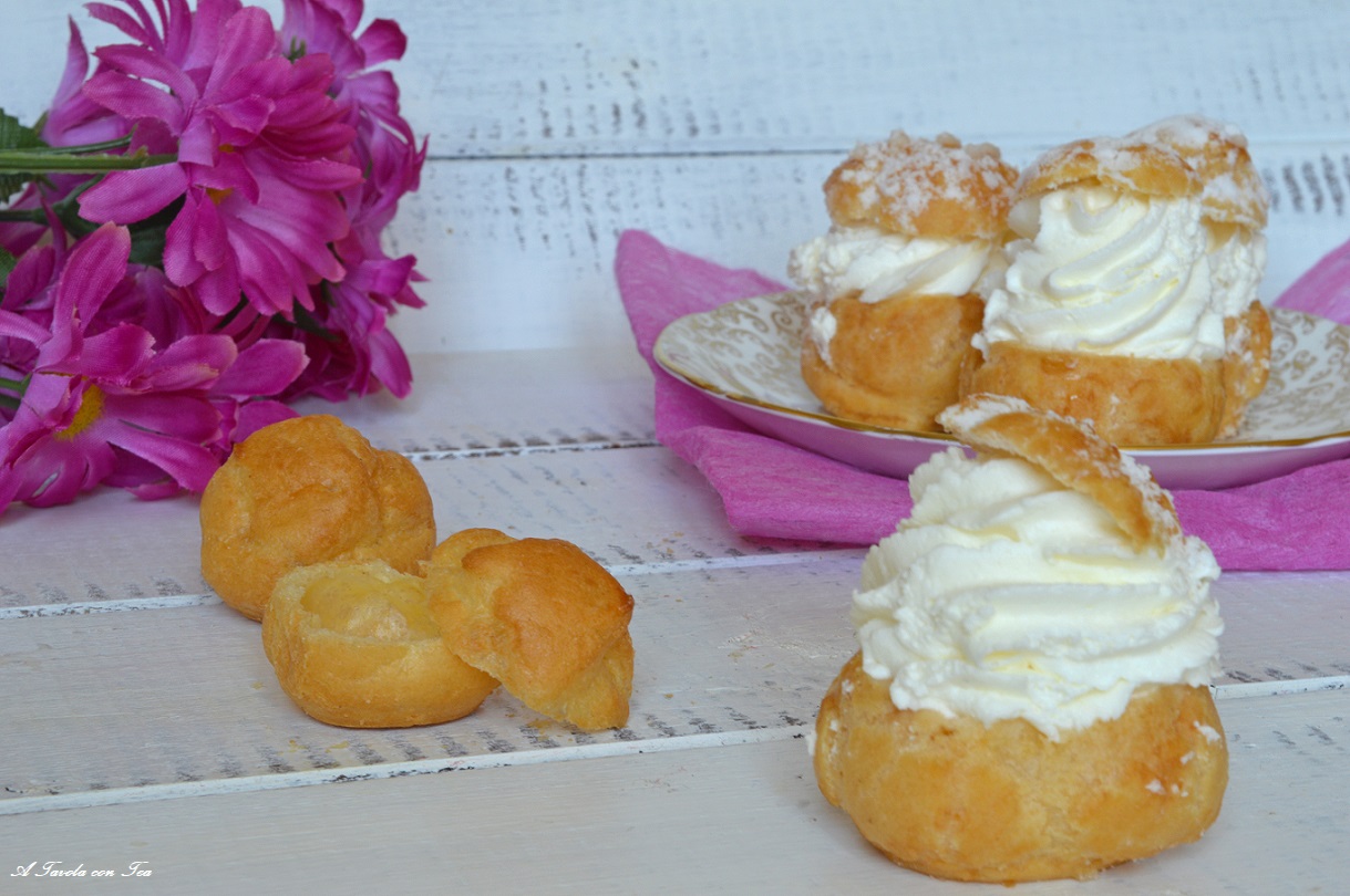 Ricetta bignè con panna montata
