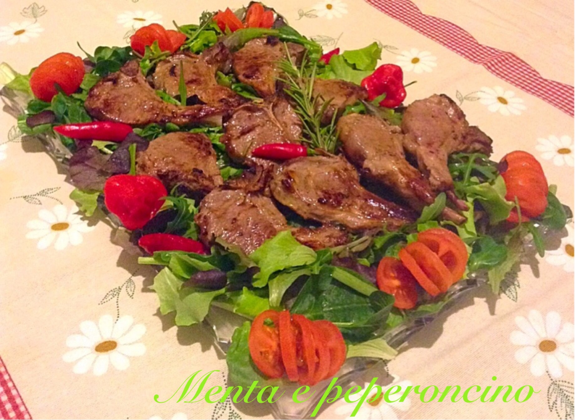 Ricetta costolette d’agnello alla menta e peperoncino
