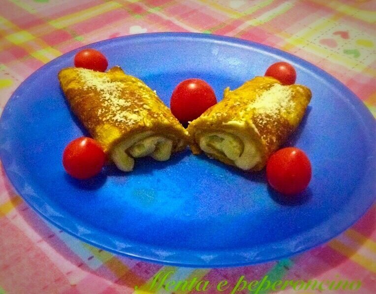 Ricetta crespelle di zucca e patate americane ripiene di formaggi