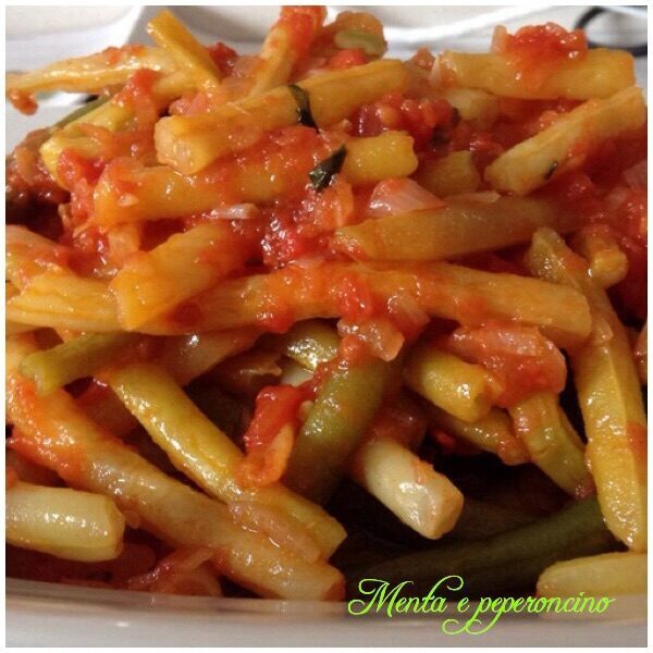 Ricetta fagiolini al pomodoro