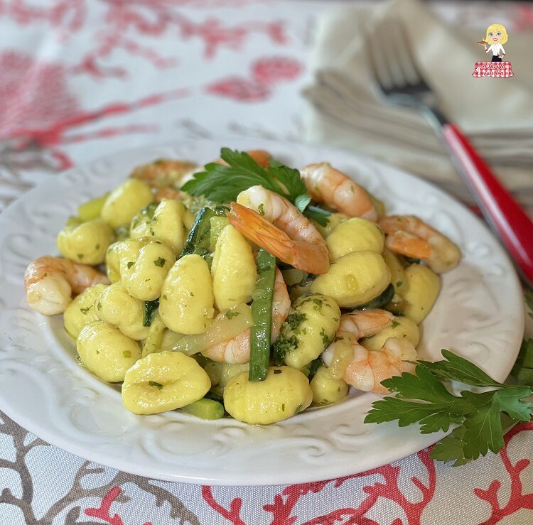Ricetta light gnocchi zucchine e gamberetti
