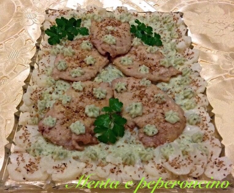 Ricetta lonza di maiale con salsa al cavolfiore e sesamo