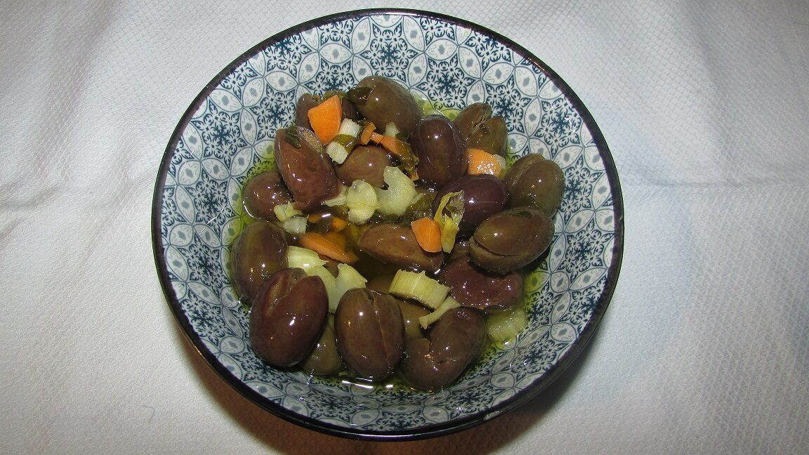Ricetta – olive verdi condite
