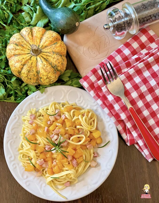 Ricetta pasta speck e zucca