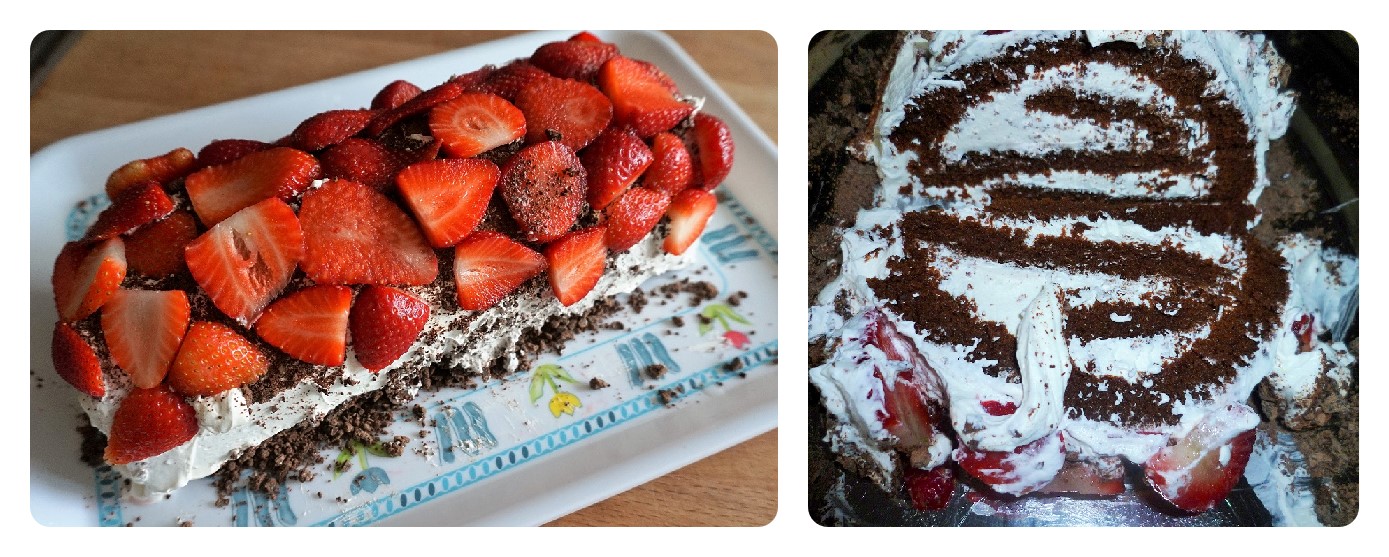 Ricetta – rotolo con cioccolato panna e fragole